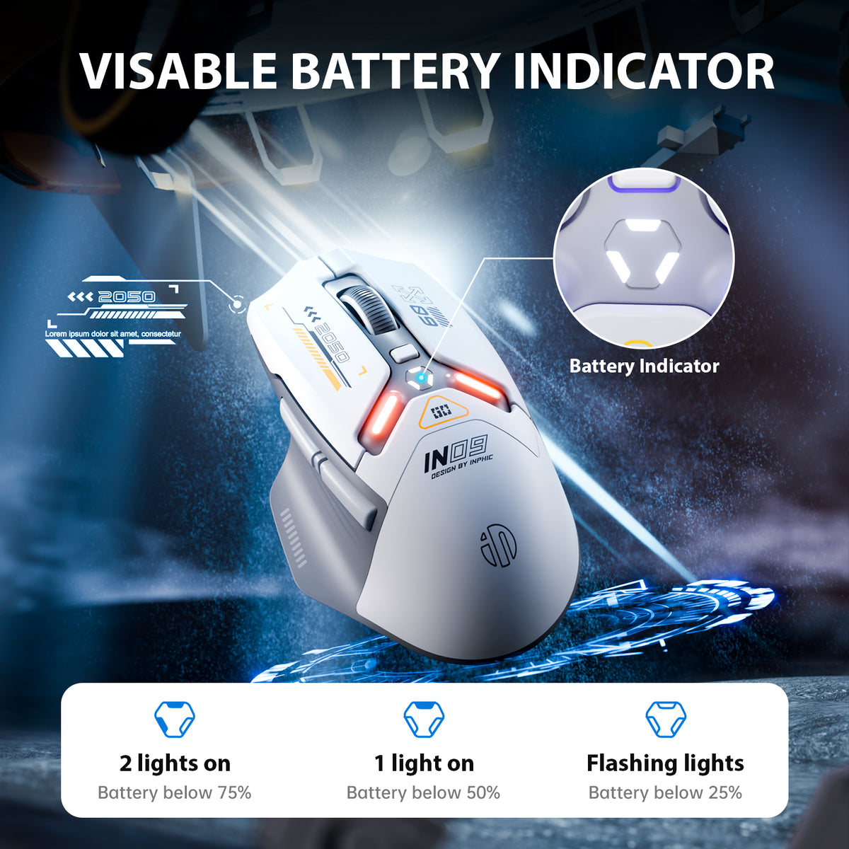 Inphic Alua inphic IN9 Gaming Mouse | Silent Click | Wired and Wireless Mouse ...