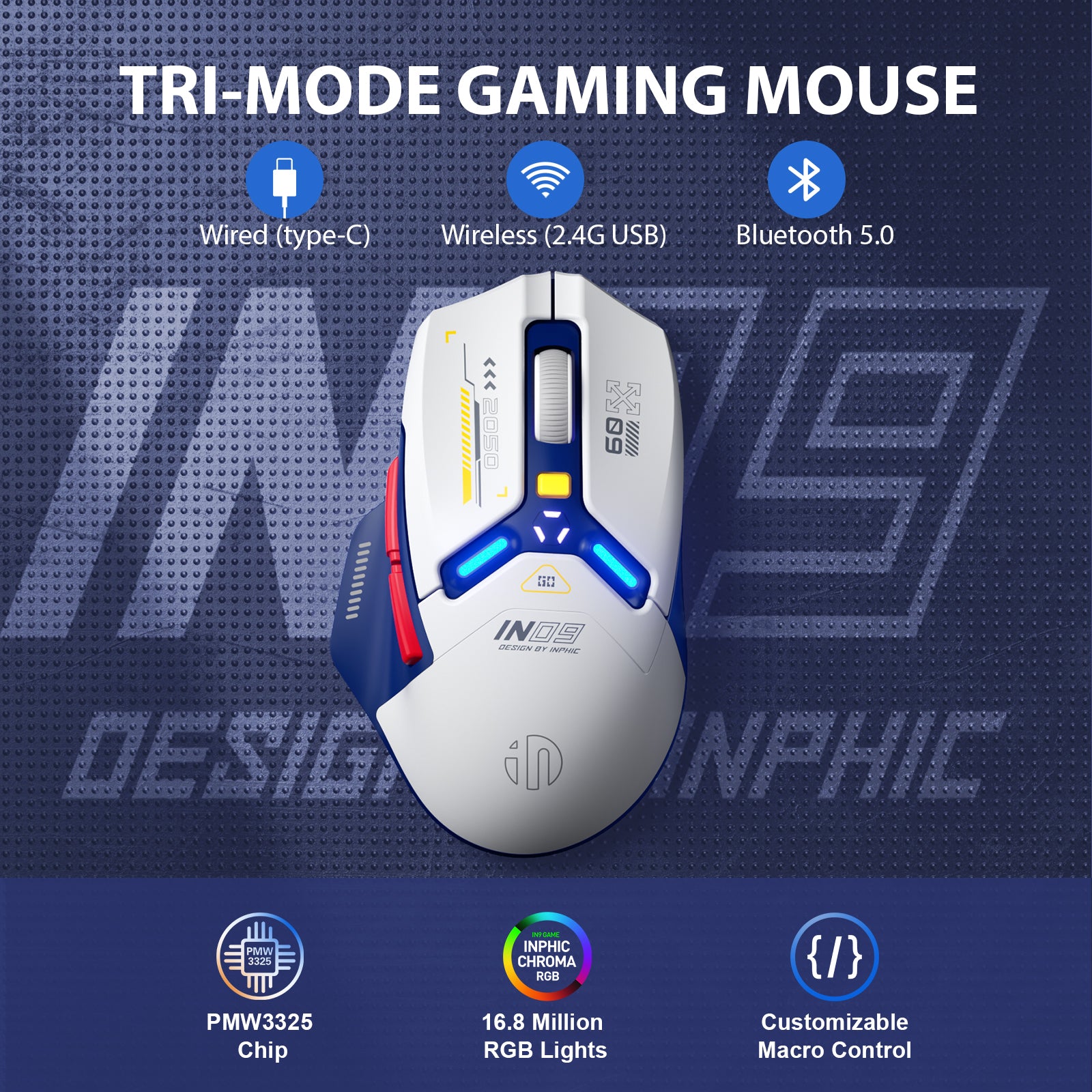 inphic IN9 Gmaing Mouse | Wireless Mouse | Wired Mouse
