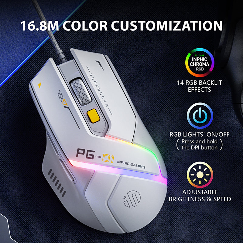 inphic PG1 Gaming Mouse | Wired Mouse | RGB Mouse for Gaming – inphic ...